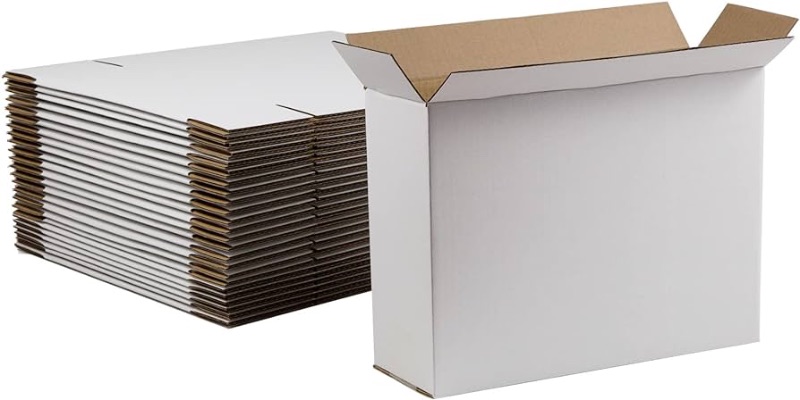 Photo 1 of **SIZE UNKNOWN** White Corrugated Cardboard Boxes for Small Bussiness, 25 Pack