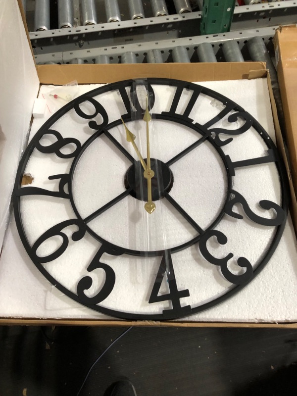 Photo 2 of **Clock mechanism broke** Large Wall Clock for Living Room Decor - 24 Inch Silent 24inch