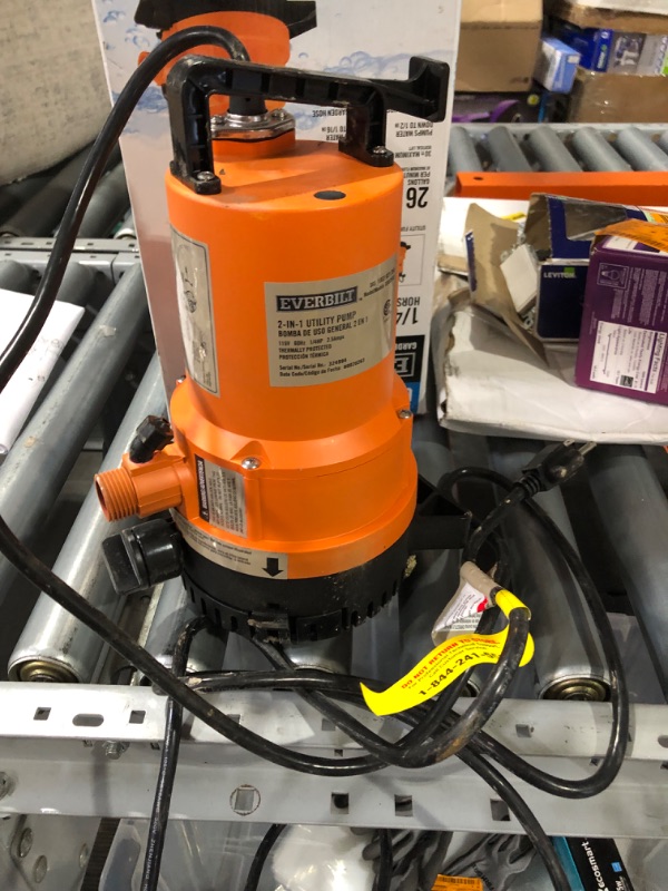 Photo 1 of 1/4 HP 2-in-1 Submersible Utility and Transfer Pump