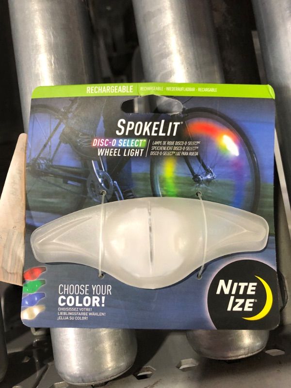 Photo 2 of Nite Ize SpokeLit Disc-O L.E.D. Light, Multi-Colored