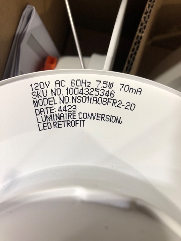 Photo 1 of **UNABLE TO TEST - MISSING ONE LIGHT**
5 in. and 6 in. Color Temperature Selectable Integrated LED Recessed CEC-T20 Trim (4-Pack)