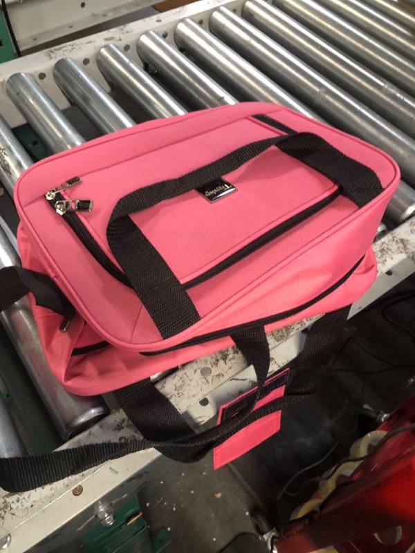 Photo 3 of **only 4 pieces***missing one hard case**Travelers Club Chicago Hardside Expandable Spinner Luggage, Hot Pink, 5 Piece Set 5 Piece Set Hot Pink