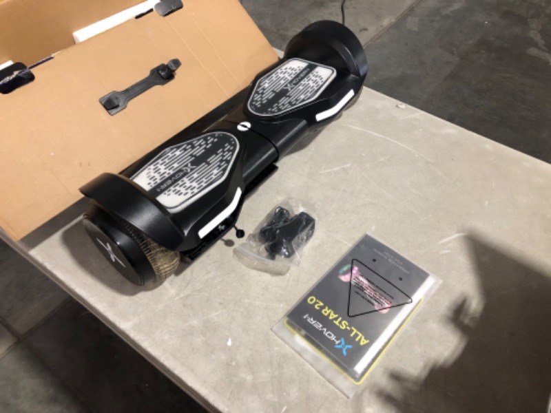 Photo 4 of **not working see notes***Hover-1 All-Star 2.0 Hoverboard | 7MPH Top Speed, 7MI Range, 200W Motor, Bluetooth Speaker, 5HR Recharge, 220lbs Max Weight, LED Wheels & Headlights Black          