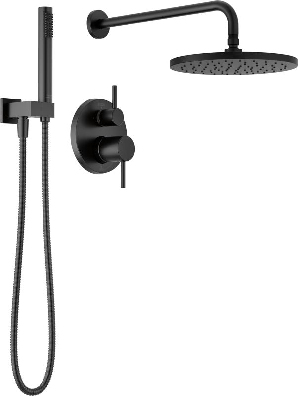 Photo 1 of (important) (see clerk notes) Delta Faucet Modern Raincan 2-Setting Round Shower System 