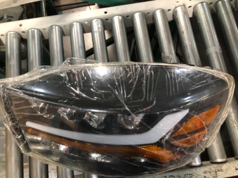 Photo 3 of (see all images)  Headlights With White LED Light Bar & Sequential Signal - Black Amber Fits 2006-2008 Dodge Ram 