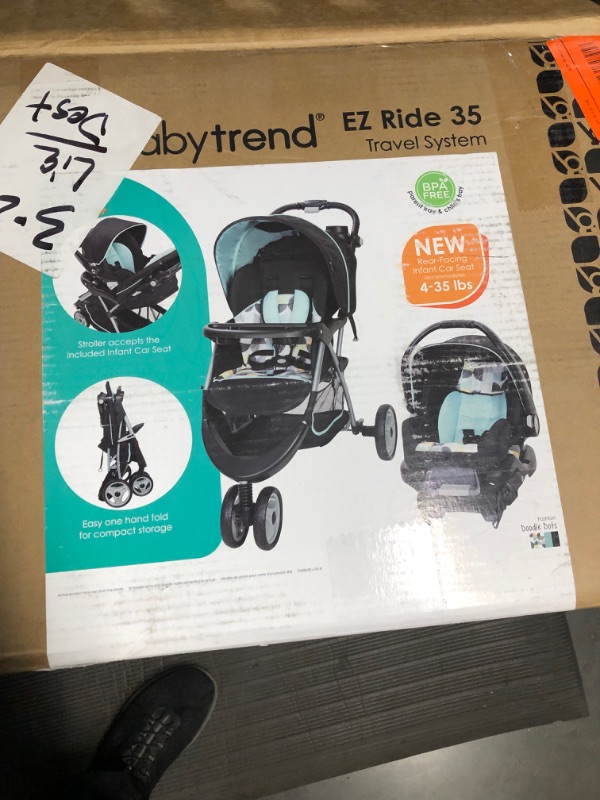 Photo 3 of Baby Trend EZ Ride 35 Travel System, Doodle Dots