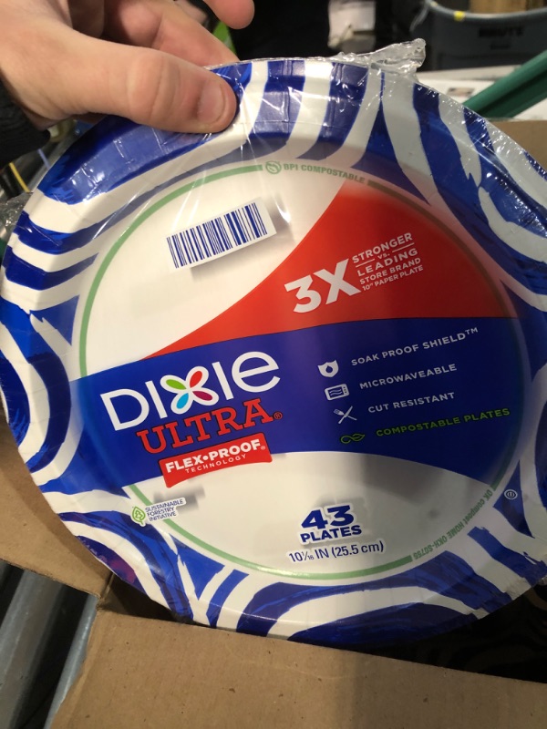 Photo 3 of Dixie Ultra Paper Plates, 10 1/16 inch, Dinner Size Printed Disposable Plate, 172 Count (4 Packs of 43 Plates)