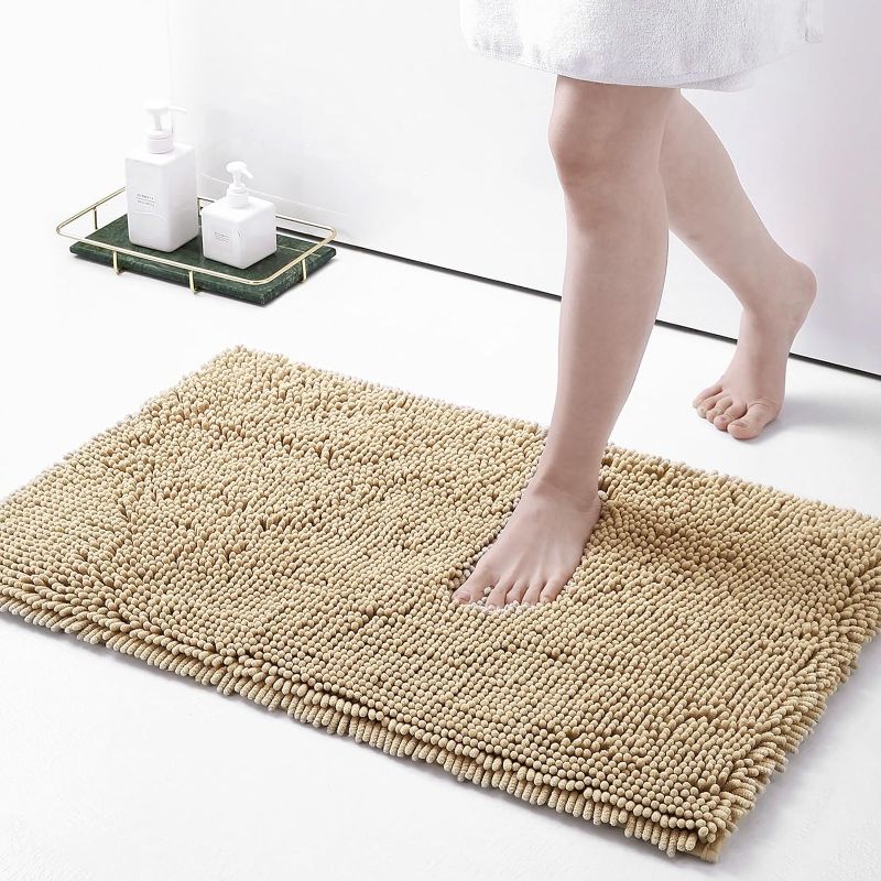 Photo 1 of  Luxury Chenille Bath Rug,  (Beige)