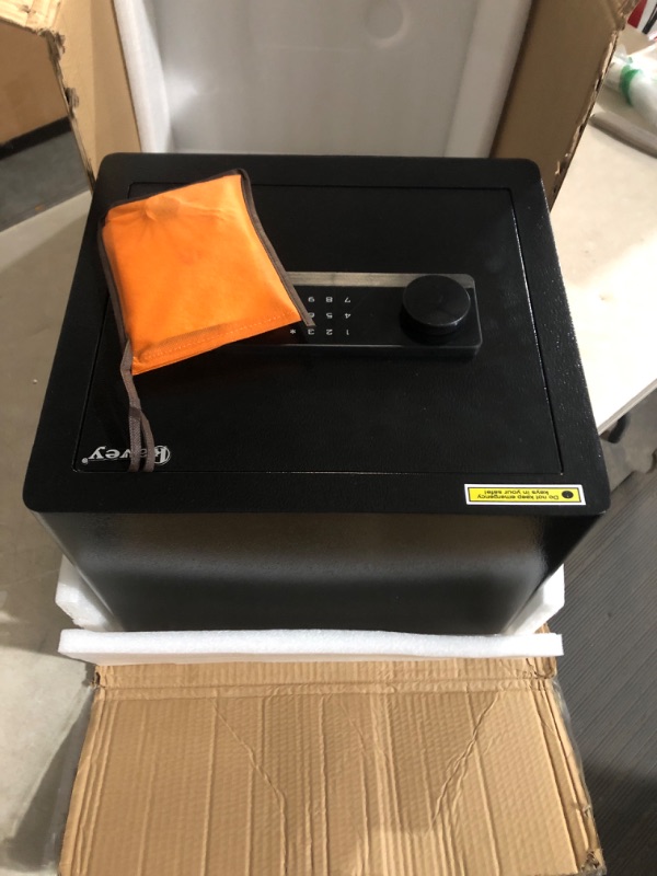 Photo 1 of (READ FULL POST) Kavey 1.6 Cub Safe Box, Home Safe with Backlit Touch Screen Keypad and Dual Alarm System, Money Safe With Mute Function and LED Light, Safe for Money Documents Valuables
