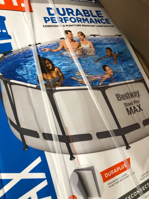 Photo 2 of Bestway: Steel Pro MAX 15' X 42" Above Ground Pool Set - 3955 Gallon, Outdoor Family Pool, Corrosion & Puncture Resistant, Includes Filter, Pump, Ladder & Cover 15' x 42" Pool Set