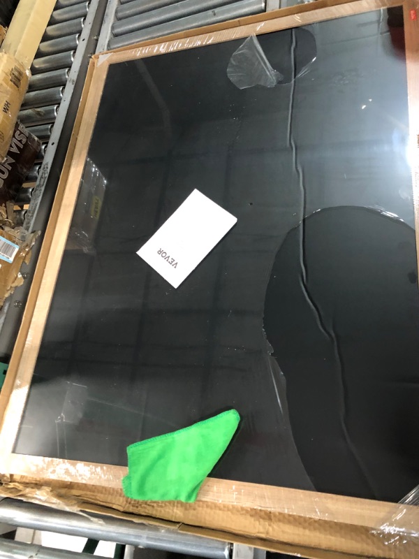 Photo 2 of ***DAMAGED*HAS A CREASE ACROSS THE WHOLE BOARD***
Board2by Magnetic Chalkboard Black Board 48 x 36, Extra Large Chalk Board Blackboard for Wall Decor, Easy-to-Erase Wood Framed Magnet Board, 2 Pens, 4 Magnets for School, Home & Office (Rustic Brown)