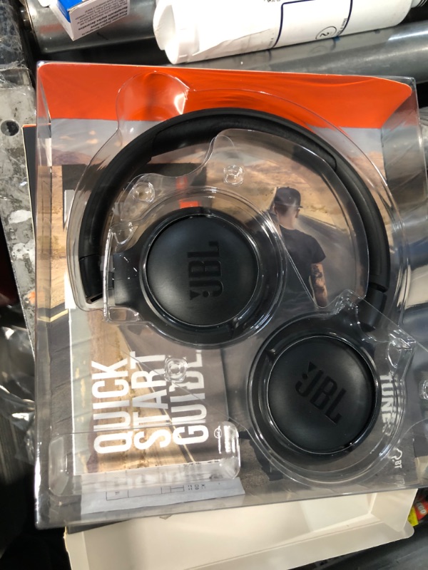 Photo 2 of JBL Tune 510BT: Wireless On-Ear Headphones with Purebass Sound - Black Black headphones