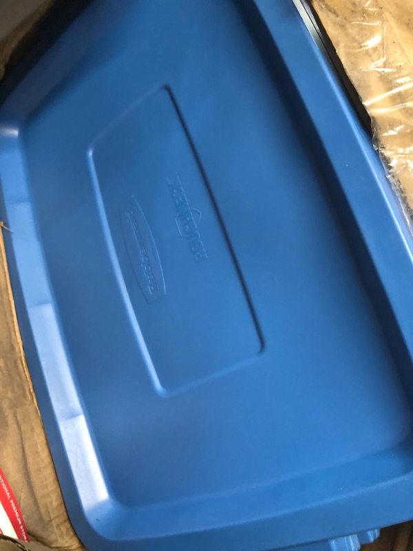 Photo 3 of **HEABY** Rubbermaid Roughneck? 18 Gallon Storage Totes, Pack of 6, Blue