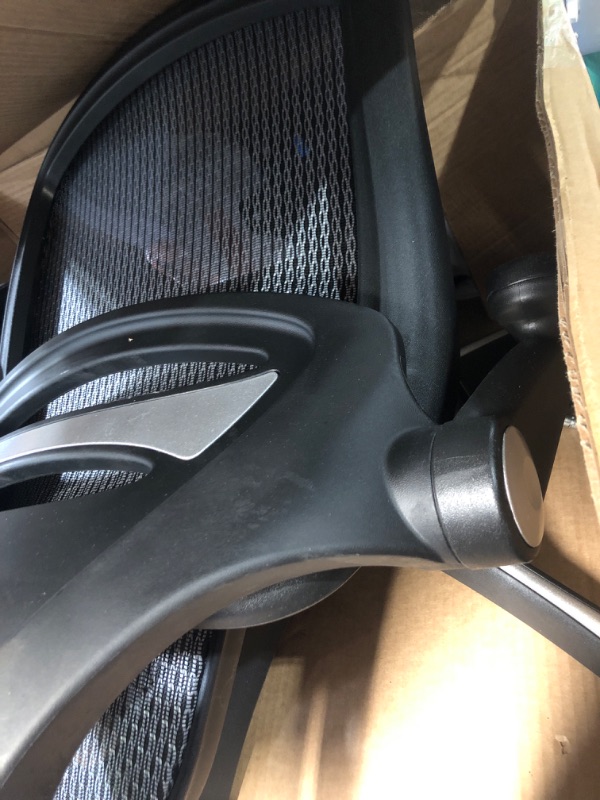 Photo 1 of RYDESIGN Ergonomic Mesh Office Chair with 90 °Flip-Up Armrests and Lumbar Support,Grey