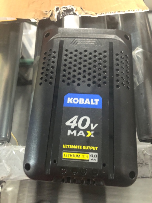 Photo 4 of **STOCK IMAGE IS A REFERENCE ONLY**  Kobalt 40-Volt 4-Amps 4.0ah Rechargeable Lithium Ion (Li-Ion) Cordless Power Equipment Battery