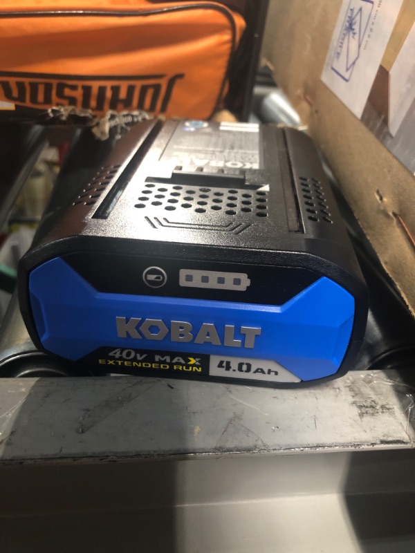 Photo 2 of **STOCK IMAGE IS A REFERENCE ONLY**  Kobalt 40-Volt 4-Amps 4.0ah Rechargeable Lithium Ion (Li-Ion) Cordless Power Equipment Battery