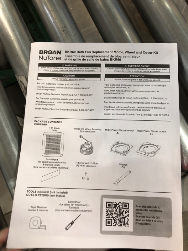 Photo 3 of Broan-NuTone® QuicKit™ Ultra-Quiet Bath Fan Replacement Motor and Cover/Grille, 60 CFM, 20% More Power