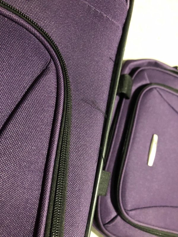 Photo 2 of ***USED - DAMAGED - FRAYED - SEE PICTURES***
Rockland New Generation 2-Piece Lightweight Carry-on Softsided Luggage Set (Purple)