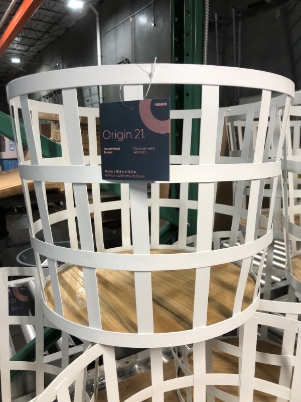 Photo 1 of 4PACK Origin 21 16.5-in W x 12.5-in H x 16.5-in D White Iron Basket