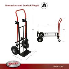 Photo 1 of ***DAMAGED - AXLE BENT - VERY WOBBLY AND UNSTABLE - NO PACKAGING***
800-lb Capacity 4-Wheel Steel Convertible Hand Truck