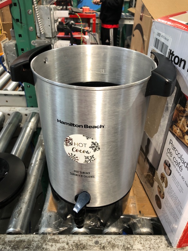 Photo 1 of ****DOESN'T POWER ON****Hamilton Beach 45 Cup Coffee Urn and Hot Beverage Dispenser, Silver 45 Cup Silver