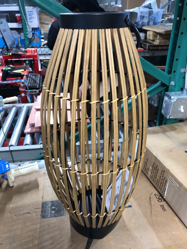 Photo 2 of pearlstar Solar Floor Lamp Outdoor Decorations for Patio 24" 