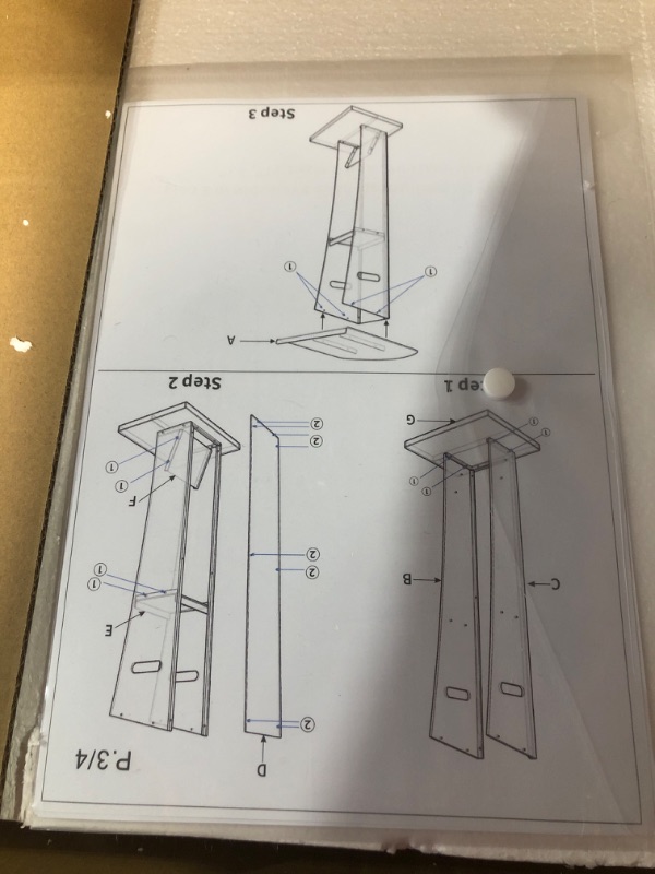 Photo 2 of Acrylic Podium Stand 48"H, Clear Acrylic Podium Transparent 48"H x 23"W x 17"D