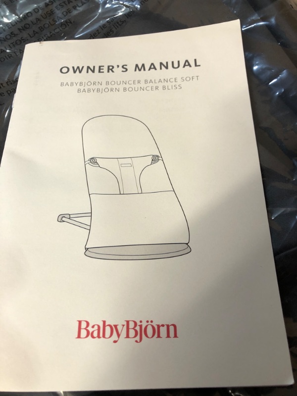 Photo 1 of BabyBjörn Bouncer Balance Soft, Cotton/Jersey, Dark Gray/Gray (005084US)