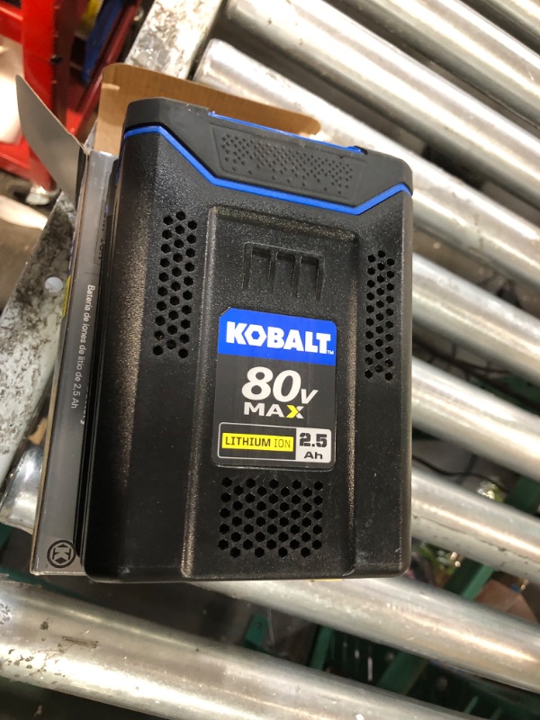 Photo 3 of Kobalt 80-volt 2.5-Amp Hours Rechargeable Lithium Ion Cordless Power Equipment Battery KB 2580-06