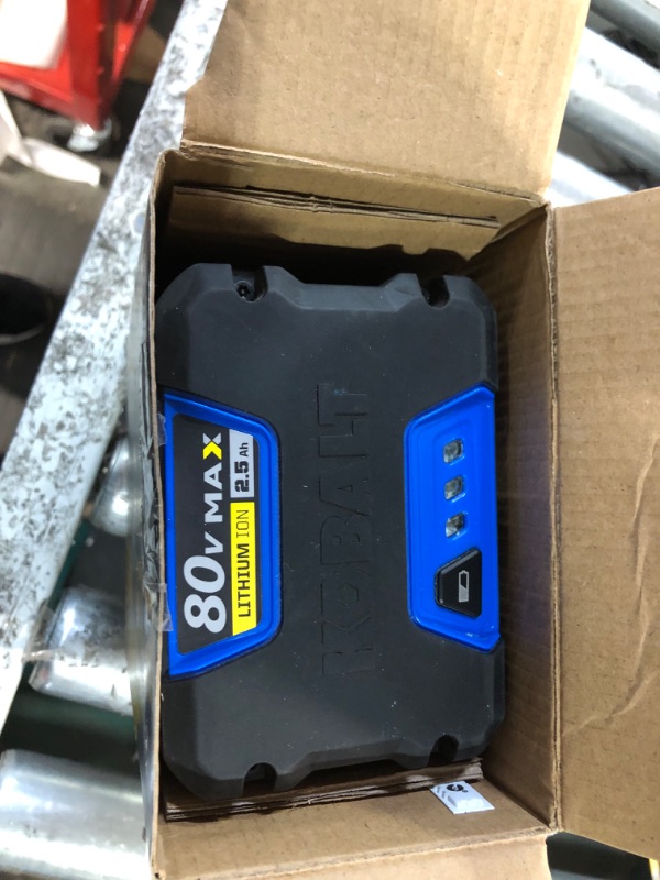 Photo 2 of Kobalt 80-volt 2.5-Amp Hours Rechargeable Lithium Ion Cordless Power Equipment Battery KB 2580-06