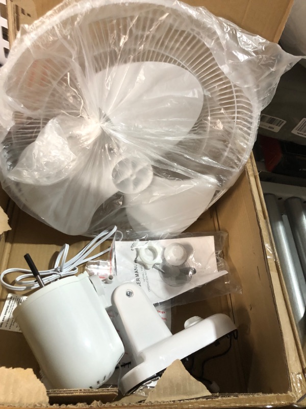 Photo 2 of ***USED - LIKELY MISSING PARTS - UNABLE TO VERIFY FUNCTIONALITY***
Simple Deluxe 16 Inch Digital Household Wall Mount Fans, Adjustable Tilt, 90 Degree, 3 Speed Settings, 1 Pack, White