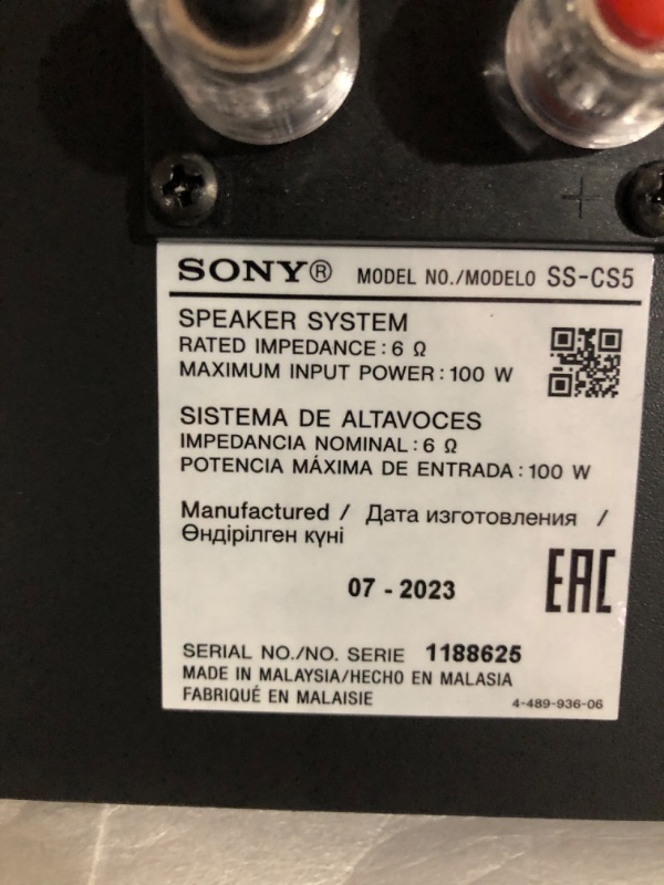 Photo 4 of Sony SSCS5 3-Way 3-Driver Bookshelf Speaker System (Pair) - Black