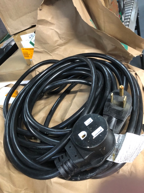Photo 1 of Camco 25-Ft 30 Amp RV Extension Cord - Rated for 125V / 3,750W - Features Heavy Duty 10-Gauge Copper Wire for Superior Conductivity & Coated w/Heat-Resilient PVC (55142) 30 Amp 25 Foot