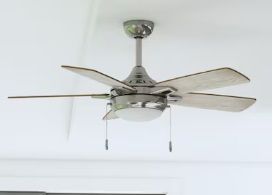 Photo 1 of **NON REFUNDABLE **READ NOTES**Harbor Breeze Audiss 44-in Brushed Nickel Color-changing Indoor Ceiling Fan with Light (5-Blade)
