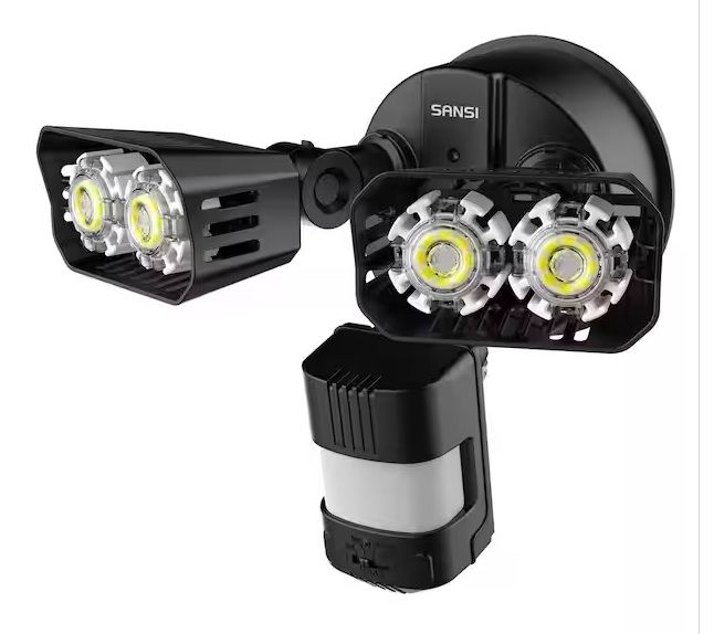 Photo 1 of 18-Watt 1800 Lumens 180° Black Motion Sensor Outdoor Integrated LED 5000K Waterproof Dusk to Dawn Flood Light
