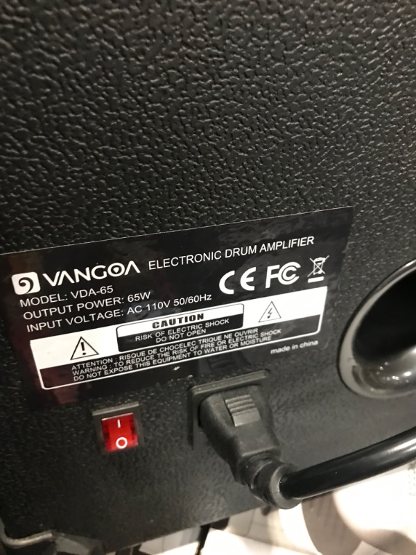 Photo 4 of [FOR PARTS, READ NOTES] NONREFUNDABLE
Vangoa Electric Drum Amp 65W Professional Wireless Electronic Drum Amplifier Speaker 3-Band EQ USB E Drum Personal Monitor Keyboard Speaker, Black