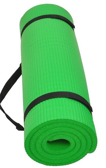 Photo 1 of (READ FULL POST) Signature Fitness All Purpose 1/2-Inch Extra Thick High Density Anti-Tear Exercise Yoga Mat and Knee Pad with Carrying Strap and Optional Yoga Blocks, Multiple
