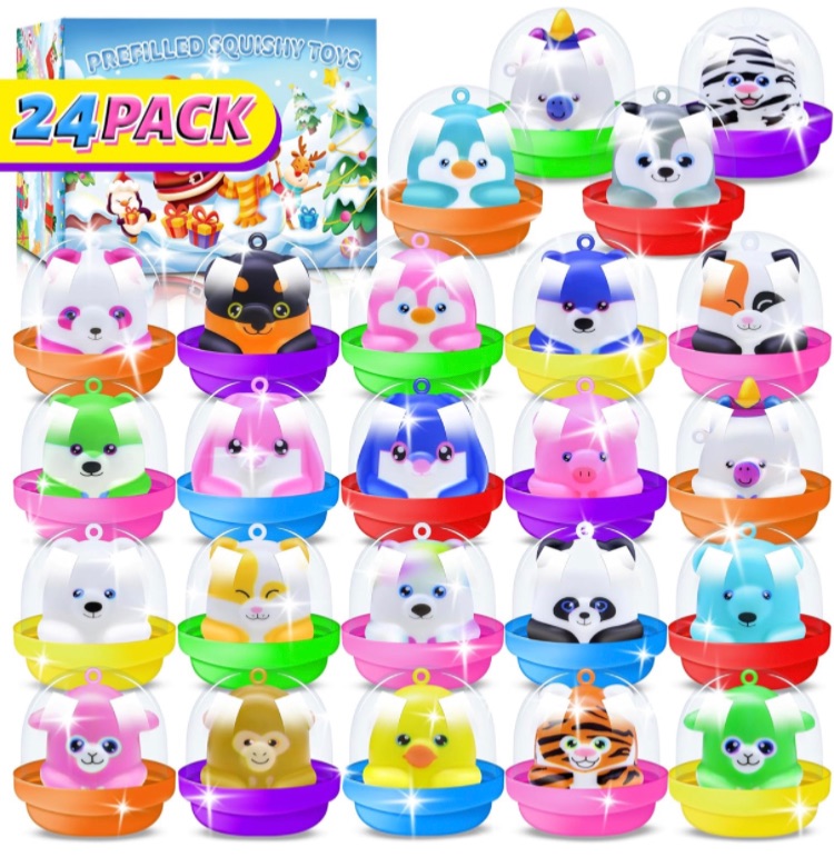 Photo 1 of 24 Pack Party Favors for Kids Filled with Slow Rising Animals Squishy Toys