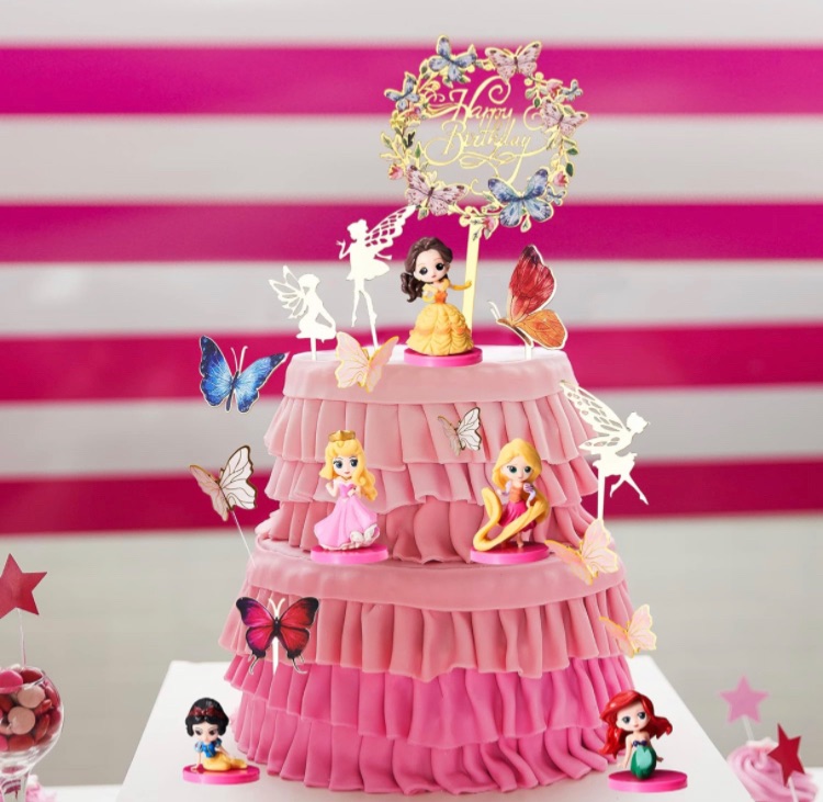 Photo 1 of 32 pcs Princess Themed Cake Toppers Decoration