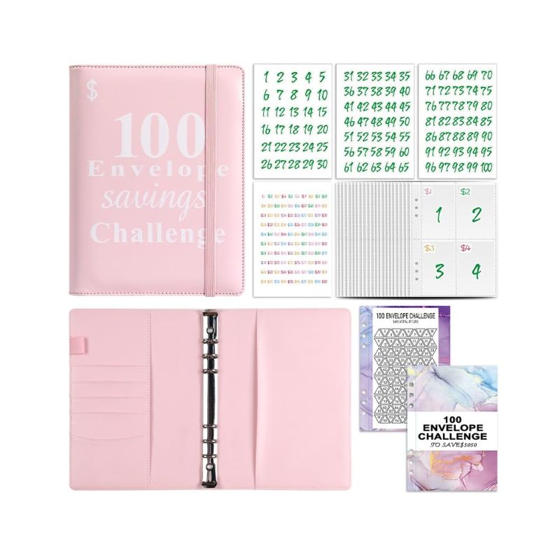 Photo 1 of 100 Envelopes Money Saving Challenge Book Budget Planner 100 Envelope Challenge Binder