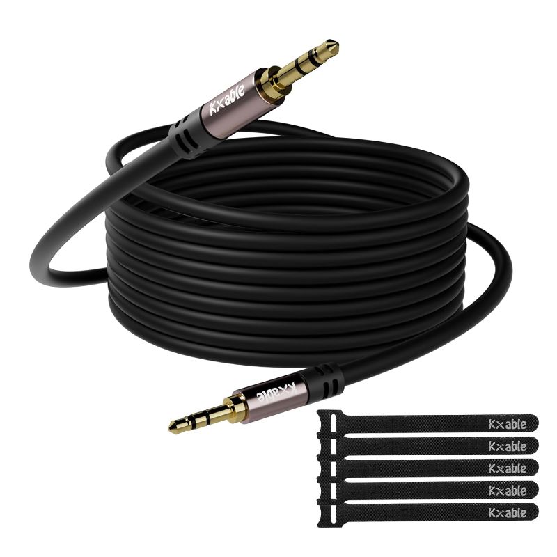 Photo 1 of 3.5mm Auxiliary Audio Stereo Cable 30 Feet, Long Male to Male Aux Cord