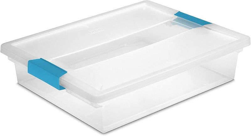 Photo 1 of **MISSING LID**
Sterilite Large Clip Box, Stackable Small Storage Bin
