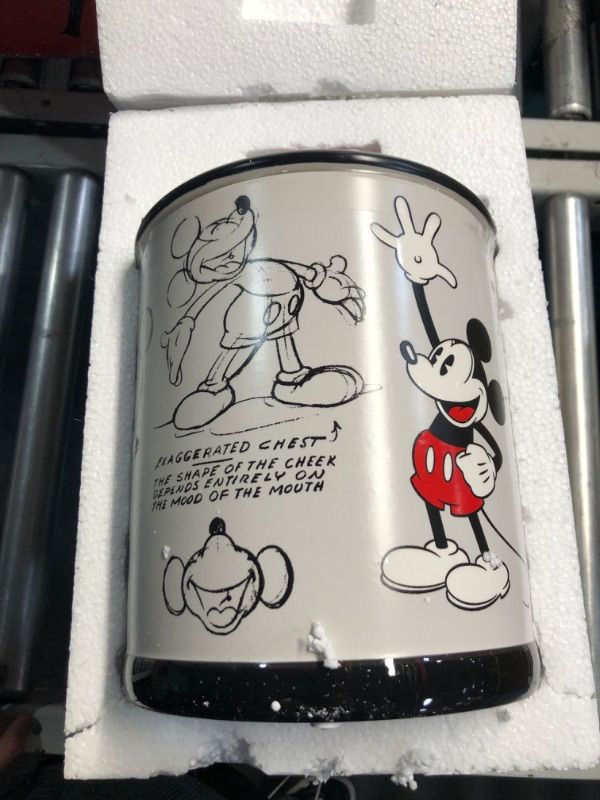 Photo 2 of Silver Buffalo Vintage Mickey Mouse Sketches Ceramic Canister Snack Cookie Jar (Large)