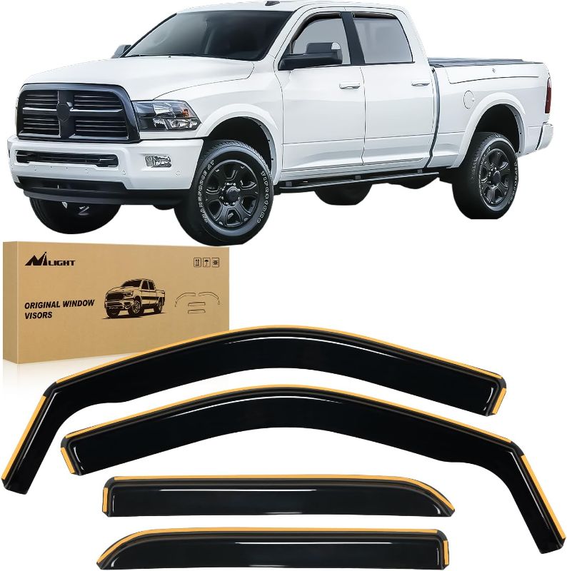 Photo 1 of Nilight in Channel Rain Guards for Dodge Ram 1500 2009-2018