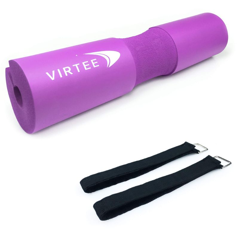 Photo 1 of * BUNDLE OF TWO, NO RETURNS * Virtee Barbell Pad for Squats, Lunges and Hip Thrusts - Weight Lifting Bar Cushion Pad Protector for Neck and Shoulder - Fit Standard and Olympic Bars Purple