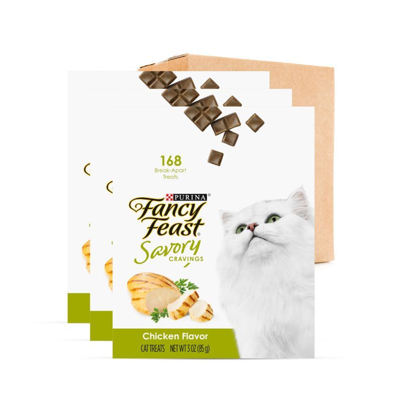 Photo 1 of * NON REFUNDABLE * Purina Fancy Feast Limited Ingredient Cat Treats, Savory Cravings Chicken Flavor - 9 oz. Box Chicken 3 Ounce (Pack of 3)