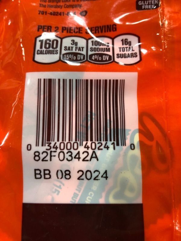 Photo 3 of * NON REFUNDABLE, BB. DATE IN PHOTOS * REESE'S Milk Chocolate Peanut Butter Snack Size, Gluten Free, Individually Wrapped Cups Candy Bulk Bag, 33 oz (60 Pieces) Peanut Butter 2.06 Pound (Pack of 1)