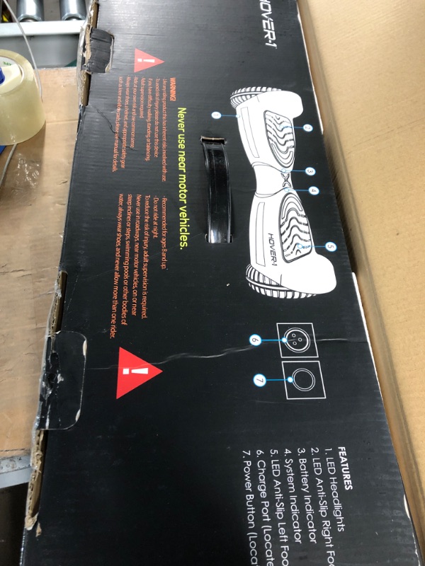 Photo 1 of **NONREFUNDABLE**FOR PARTS OR REPAIR**SEE NOTES**
Hover-1 Rocket Electric Self-Balancing Hoverboard with 6.5” LED Light-Up Wheels, Dual 160W Motors, 7 mph Max Speed, and 3 Miles Max Range Green 2.0