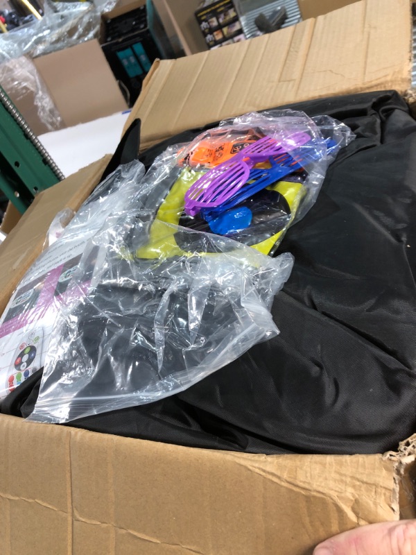 Photo 1 of Inflatable Photo Booth, Large Portable Black Photo Booth Enclosure Tent for Weddings, Parties, Events, Birthday, Shows, Bars, Free 8 Pieces of Inflatable Photo Props(8.2' x 8.2' x 8.2', 2 Doors)