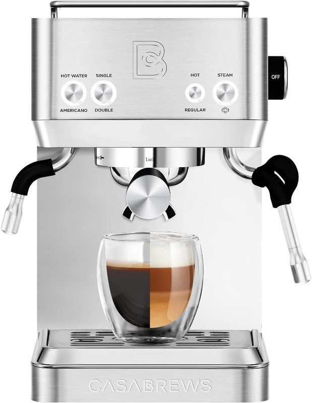 Photo 1 of **Minor Scratches**
CASABREWS Espresso Machines with Milk Frother, 20 Bar Espresso Maker with Hot Water Wand